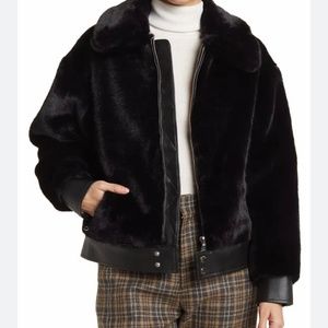 Rebecca Minkoff faux fur bomber jacket